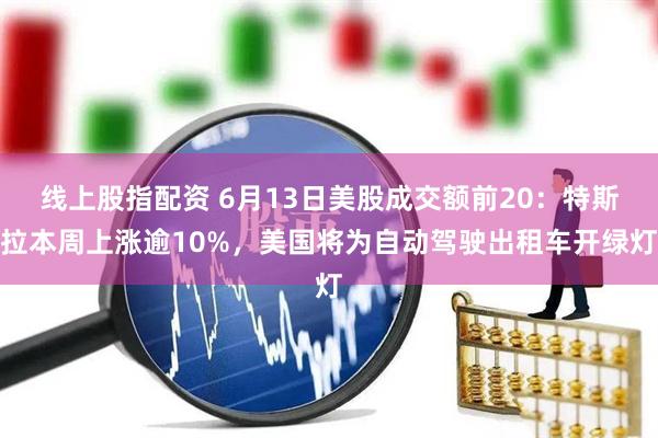 线上股指配资 6月13日美股成交额前20：特斯拉本周上涨逾10%，美国将为自动驾驶出租车开绿灯